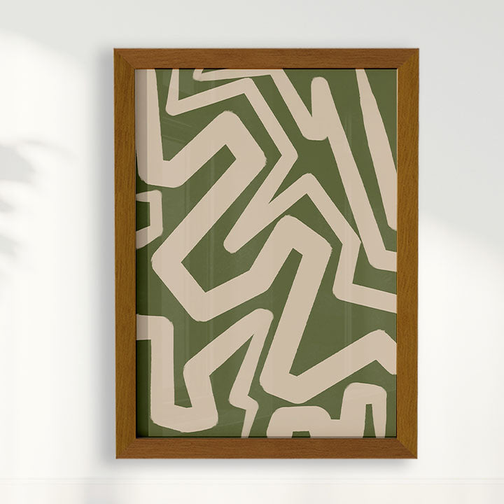 Quadro Percursos II Verde por Nicole Romão