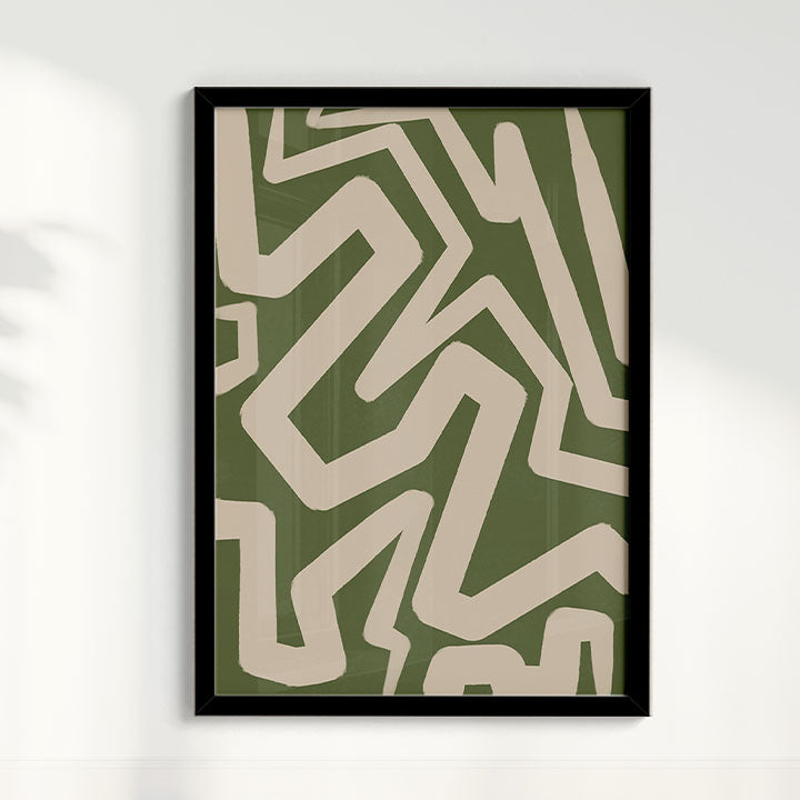 Quadro Percursos II Verde por Nicole Romão