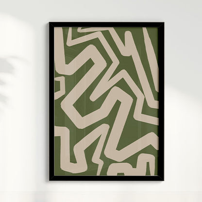 Quadro Percursos II Verde por Nicole Romão