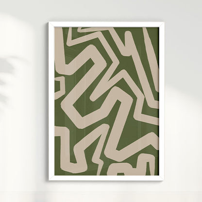 Quadro Percursos II Verde por Nicole Romão