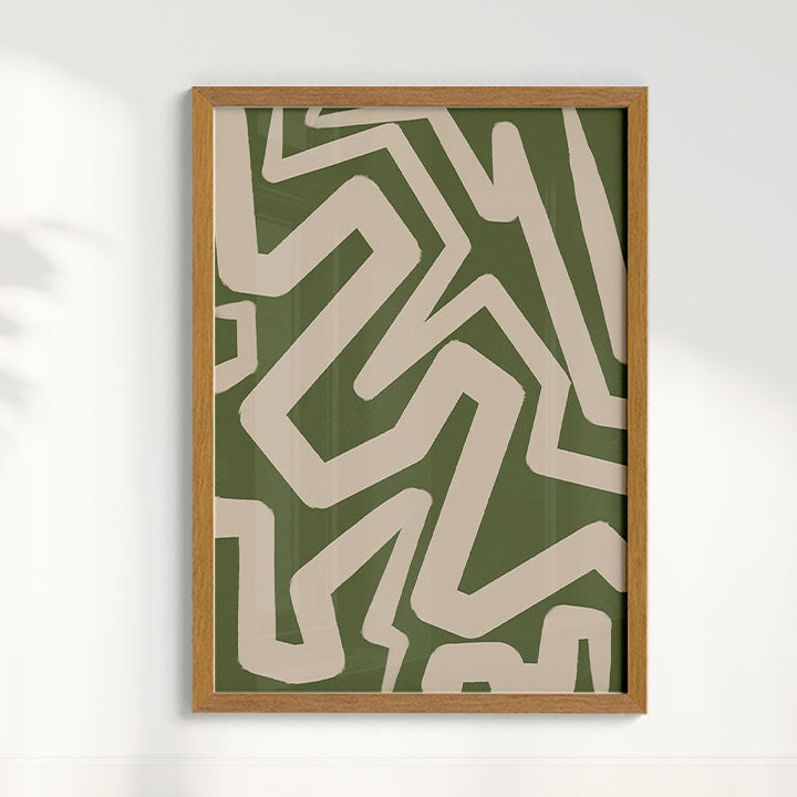 Quadro Percursos II Verde por Nicole Romão