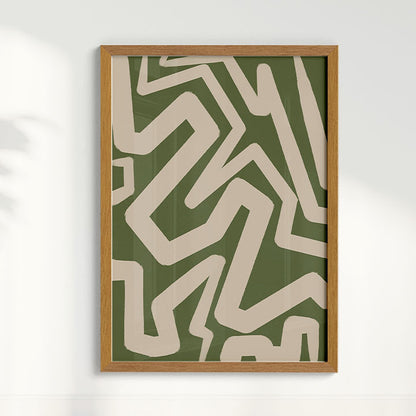Quadro Percursos II Verde por Nicole Romão