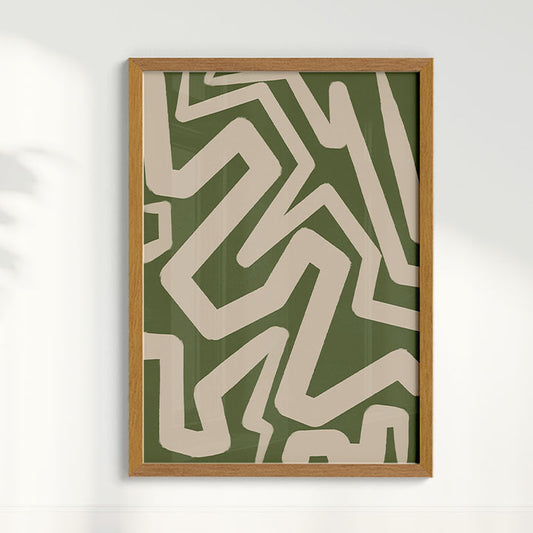 Quadro Percursos II Verde por Nicole Romão