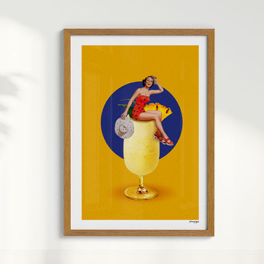 Quadro Pin-up Piña Colada por Adoro Cores