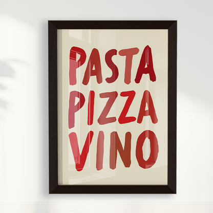 Quadro Pizza Pasta Vino