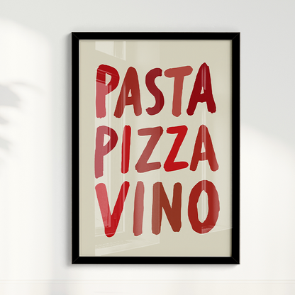 Quadro Pizza Pasta Vino