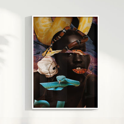 Quadro Snake Glitch por Bruna Carolina