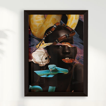 Quadro Snake Glitch por Bruna Carolina