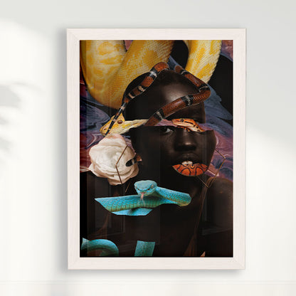 Quadro Snake Glitch por Bruna Carolina