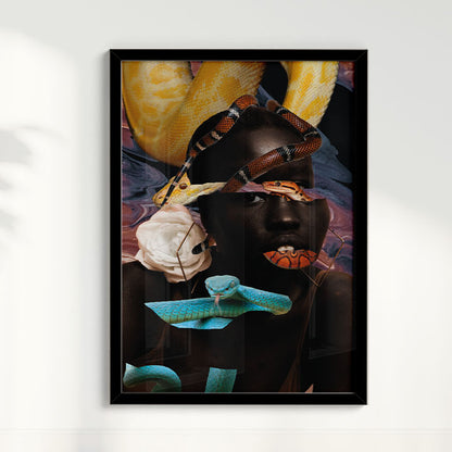 Quadro Snake Glitch por Bruna Carolina