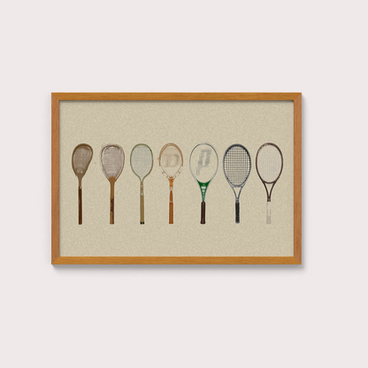 Quadro Raquetes Tamanho A4 Pronta Entrega