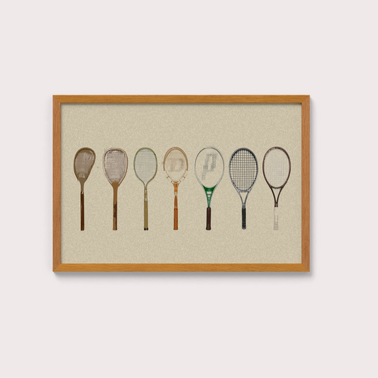 Quadro Raquetes Tamanho A4 Pronta Entrega