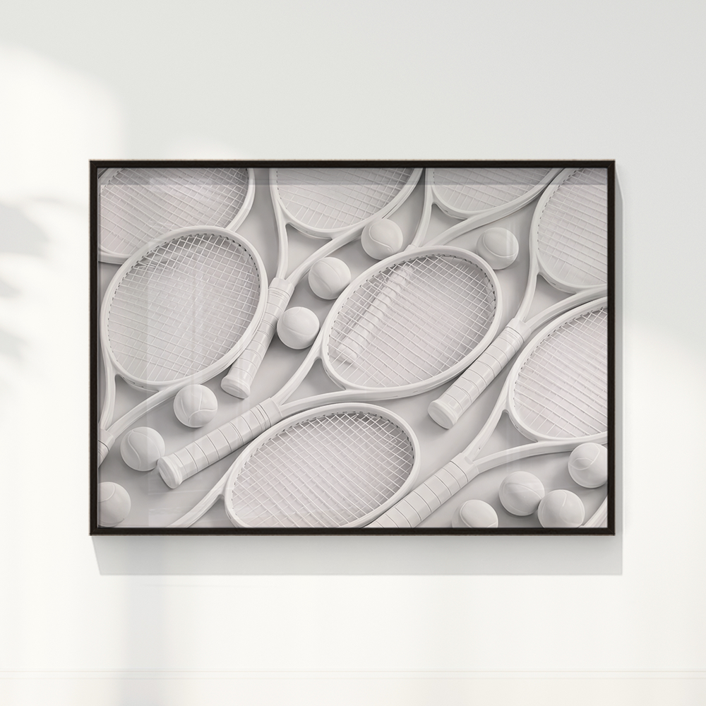 Quadro Raquetes de Tênis Minimalista