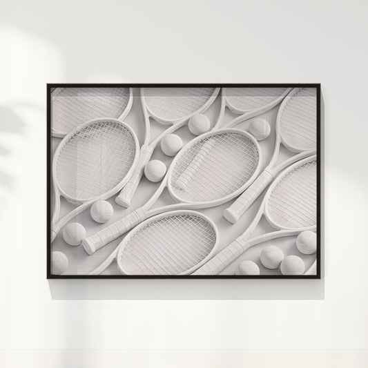 Quadro Raquetes de Tênis Minimalista