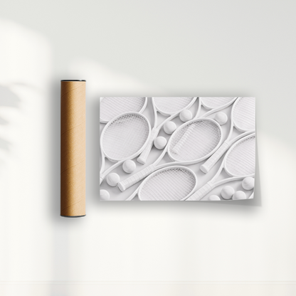 Quadro Raquetes de Tênis Minimalista