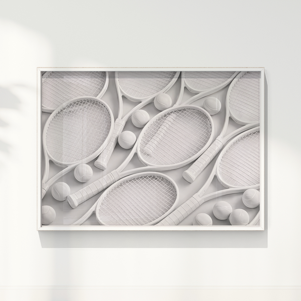 Quadro Raquetes de Tênis Minimalista