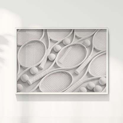 Quadro Raquetes de Tênis Minimalista