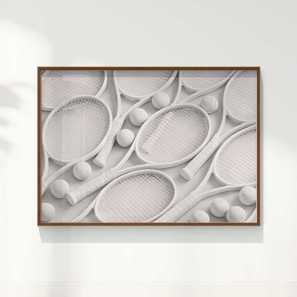 Quadro Raquetes de Tênis Minimalista