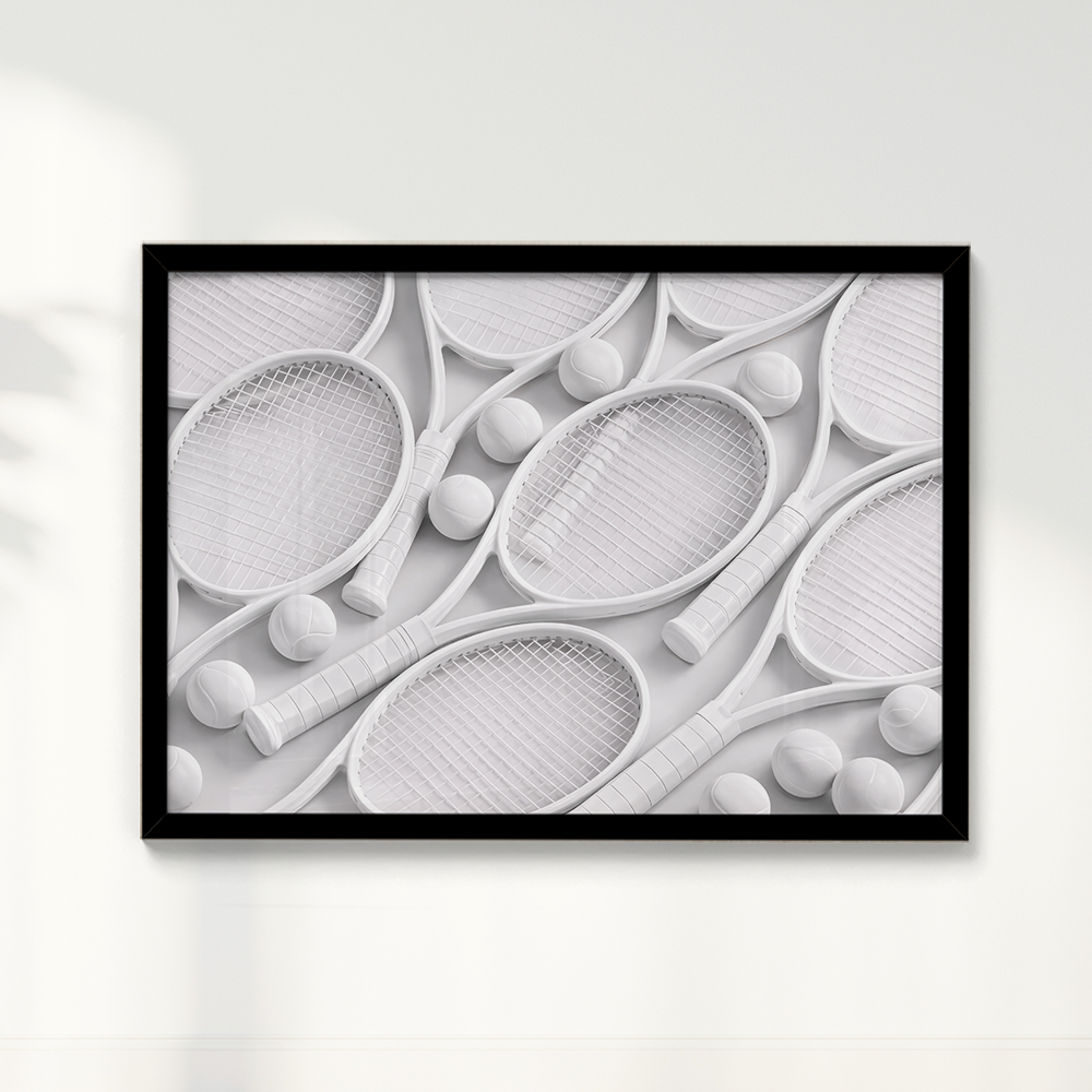 Quadro Raquetes de Tênis Minimalista