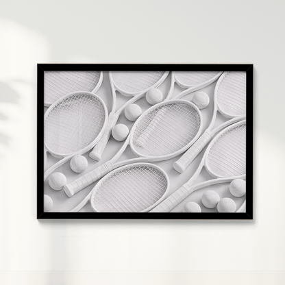 Quadro Raquetes de Tênis Minimalista
