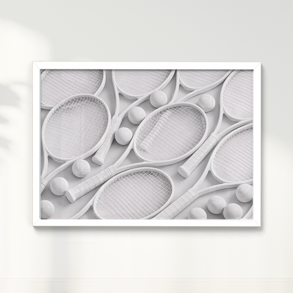 Quadro Raquetes de Tênis Minimalista