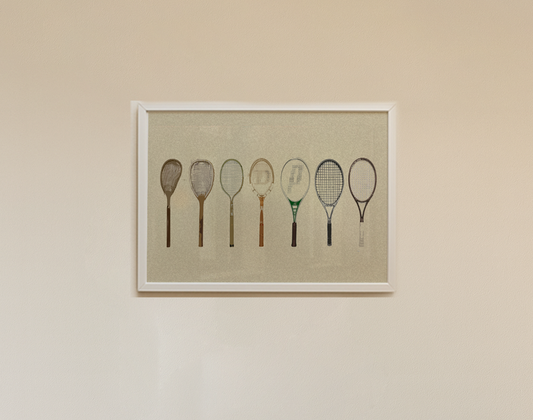 Quadro Raquetes de Tênis - A3 - Pronta Entrega