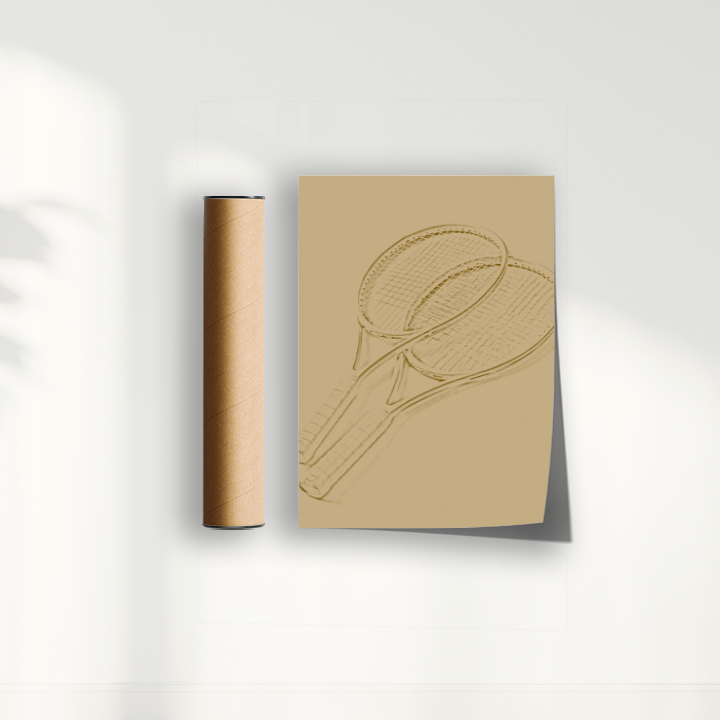 Quadro Raquetes de Tênis Minimalista II