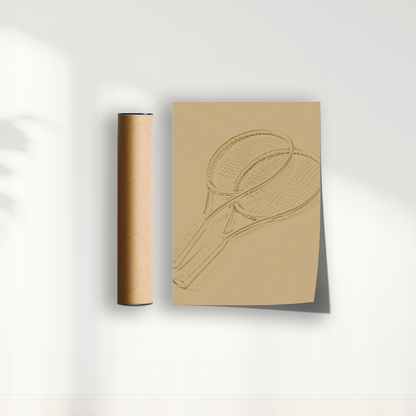Quadro Raquetes de Tênis Minimalista II
