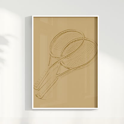 Quadro Raquetes de Tênis Minimalista II