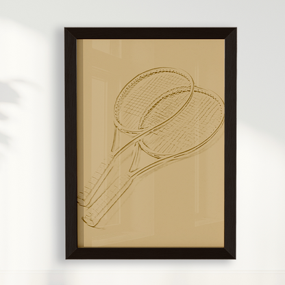 Quadro Raquetes de Tênis Minimalista II