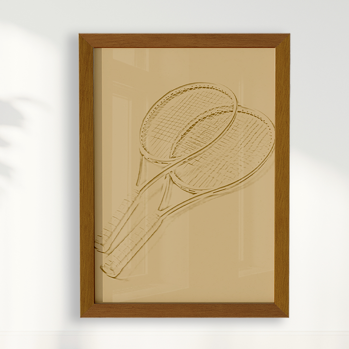 Quadro Raquetes de Tênis Minimalista II