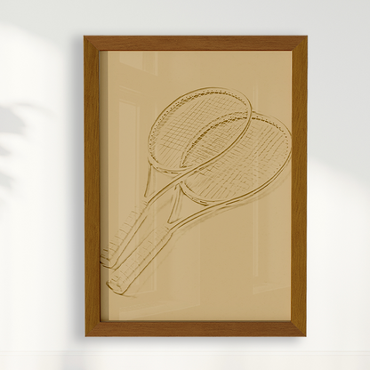 Quadro Raquetes de Tênis Minimalista II