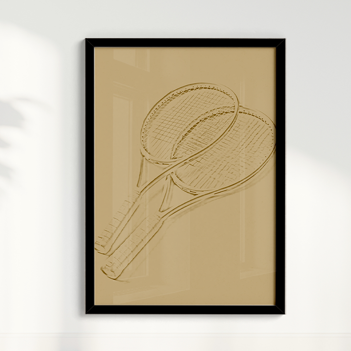 Quadro Raquetes de Tênis Minimalista II