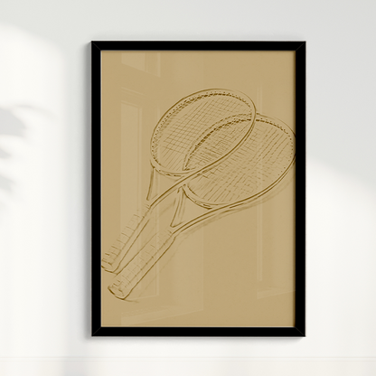 Quadro Raquetes de Tênis Minimalista II