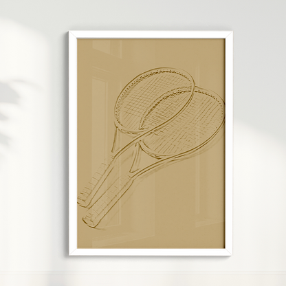 Quadro Raquetes de Tênis Minimalista II