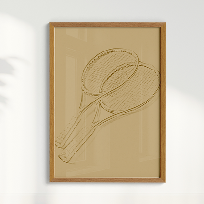 Quadro Raquetes de Tênis Minimalista II