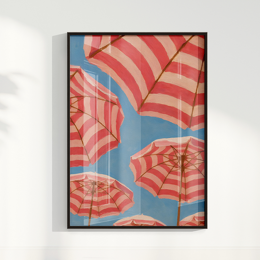 Quadro Rosa no Azul