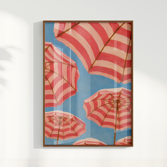 Quadro Rosa no Azul