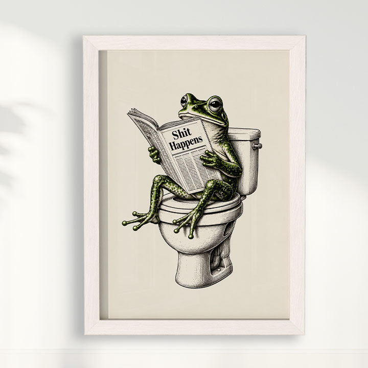 Quadro Sapo no lavabo