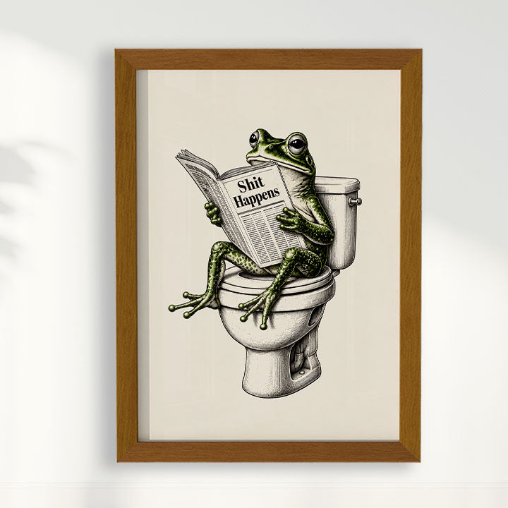 Quadro Sapo no lavabo