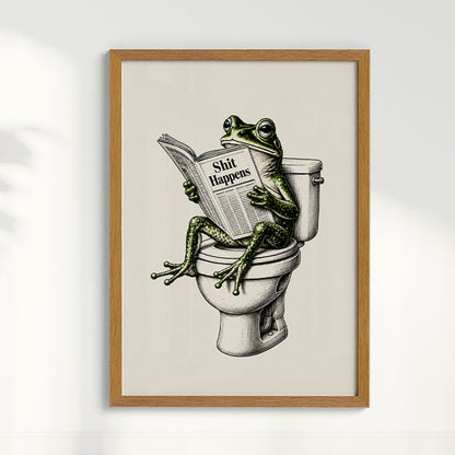 Quadro Sapo no lavabo