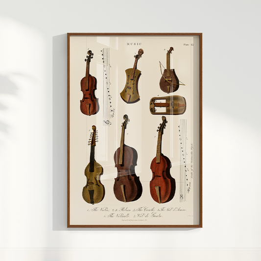 Quadro Violinos Vintage Poster