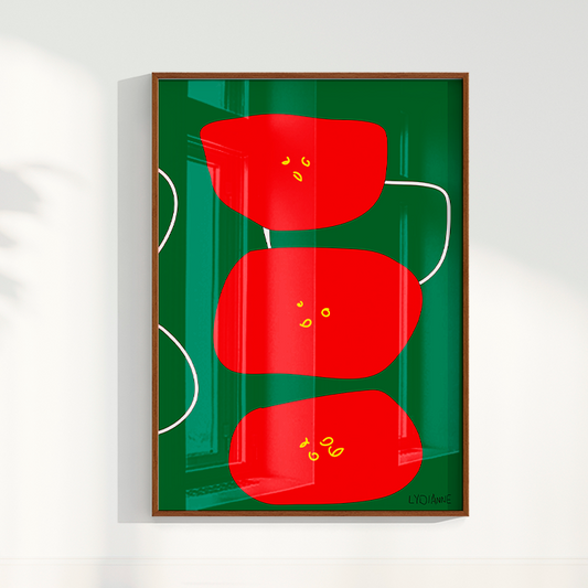 Quadro Três Flores por Lydianne Carney