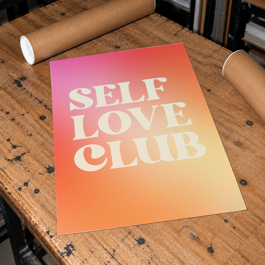 Poster Self Love Club -  A2 - Pronta Entrega