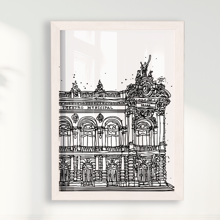 Quadro THEATRO SP por Samuel Choer