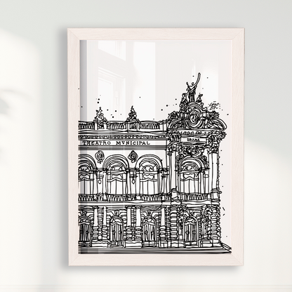 Quadro THEATRO SP por Samuel Choer