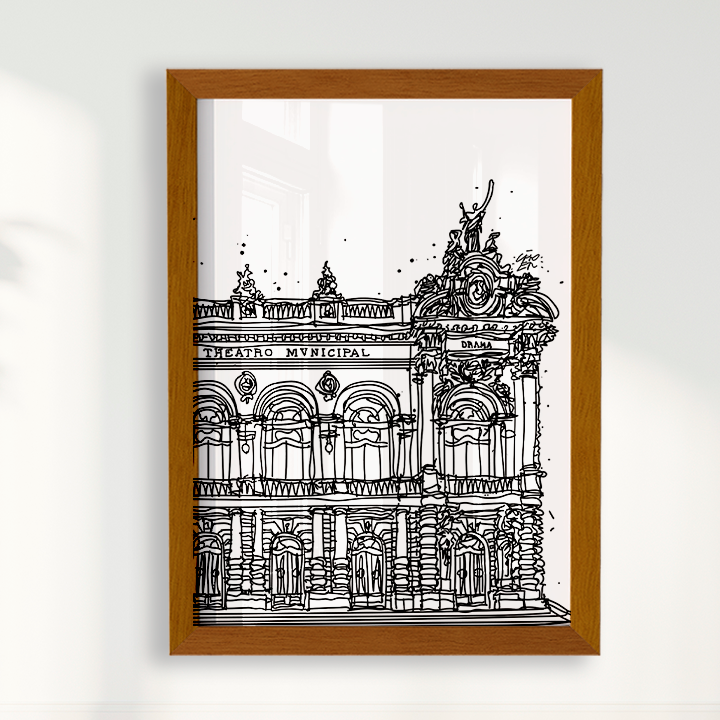 Quadro THEATRO SP por Samuel Choer