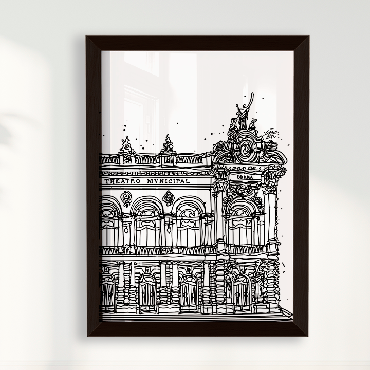 Quadro THEATRO SP por Samuel Choer