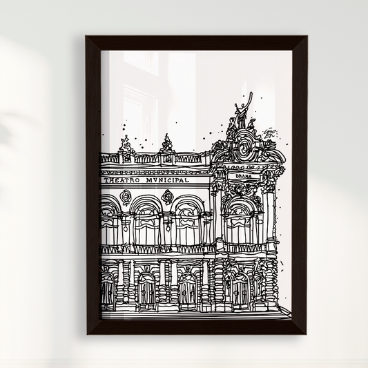 Quadro THEATRO SP por Samuel Choer