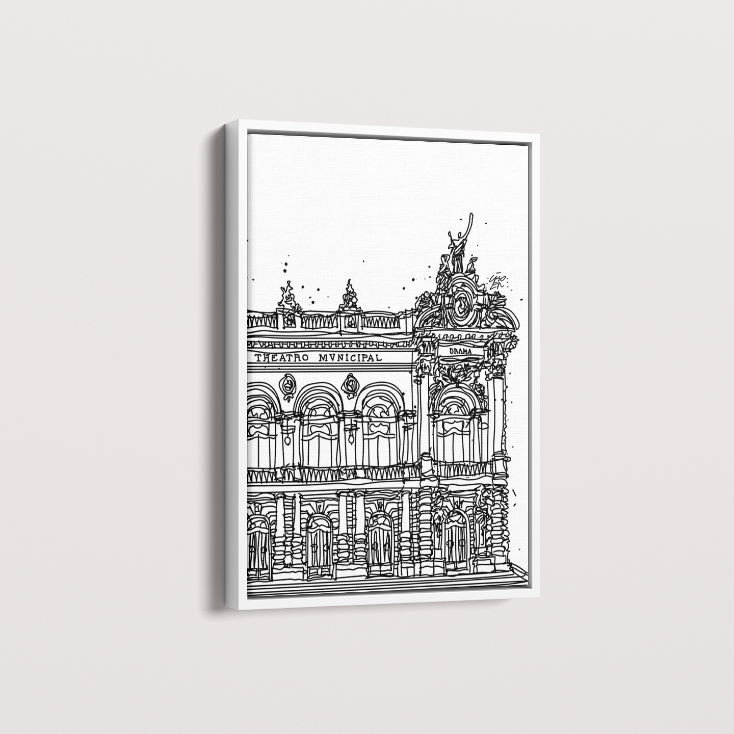 Quadro THEATRO SP por Samuel Choer